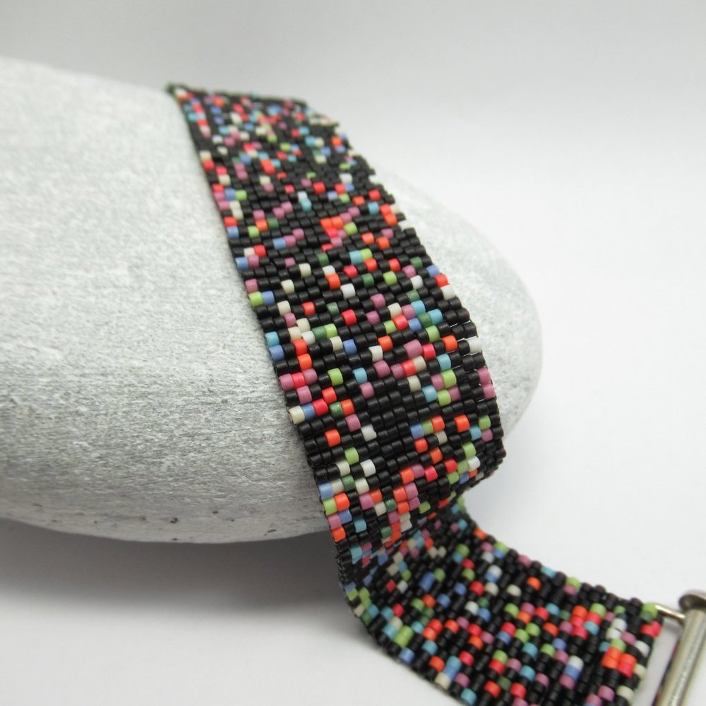 Peyote stitched band bracelet